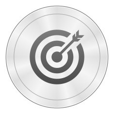 Target icon on a round button N40