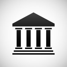 Bank icon on a white background N35