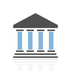 Bank icon on a white background N36