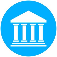 Bank icon on a round button N48
