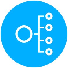 Organization Chart icon on a round button N22