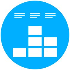 Bar Graph icon on a round button N112
