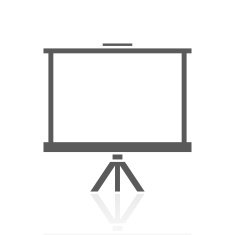 Projector Screen icon on a white background N17