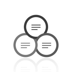 Venn Diagram icon on a white background N21