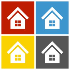 Home icon on square buttons N7