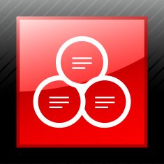 Venn Diagram icon on a square button N15