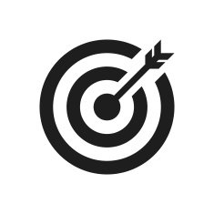 Target icon on a white background N31