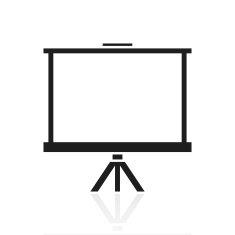 Projector Screen icon on a white background N21