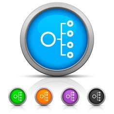 Organization Chart icon on round buttons N6 free image download