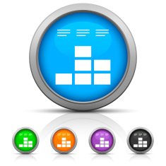 Bar Graph icon on round buttons N27