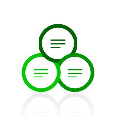 Venn Diagram icon on a white background N23