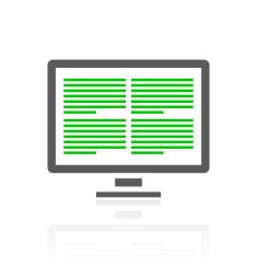 Computer Monitor icon on a white background N38