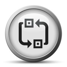 Conveyor icon on a silver button N3