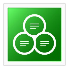 Venn Diagram icon on a square button N16