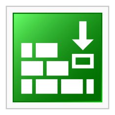Wall icon on a square button N16