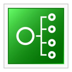Organization Chart icon on a square button N12