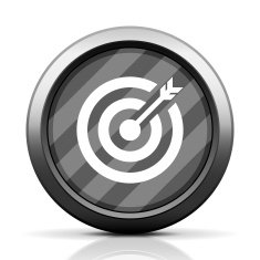 Target icon on a round button N44