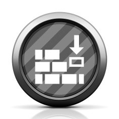 Wall icon on a round button N33