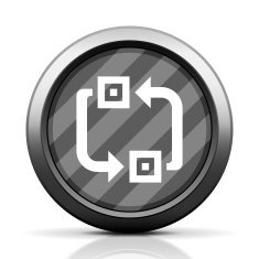 Conveyor icon on a round button N24