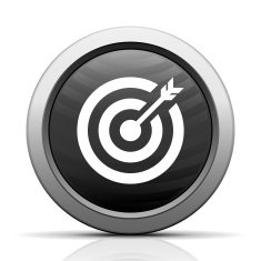Target icon on a round button N45