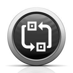 Conveyor icon on a round button N25