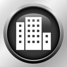 Office Building icon on a round button N44