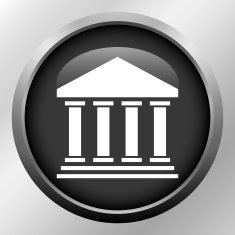 Bank icon on a round button N53