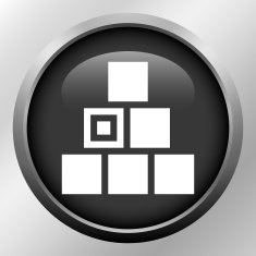 Logistics icon on a round button N37