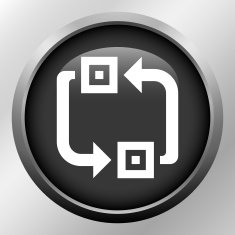 Conveyor icon on a round button N26