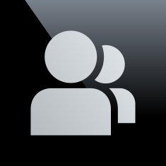 People icon on a black background N2