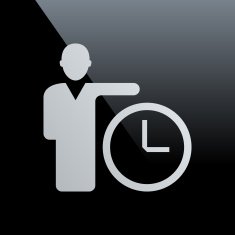Businessman icon on a black background N26