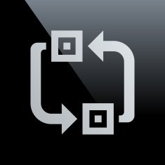 Conveyor icon on a black background N5