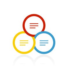 Venn Diagram icon on a white background N24