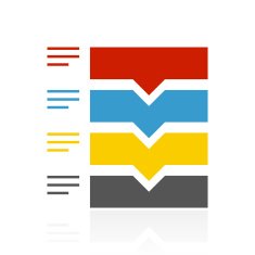 Flowchart icon on a white background N74