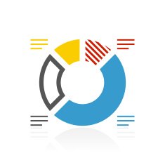 Donut Chart icon on a white background N41