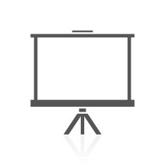 Projector Screen icon on a white background N23