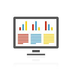Computer Monitor icon on a white background N41
