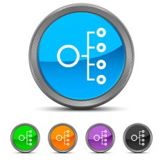 Organization Chart icon on circle buttons N6