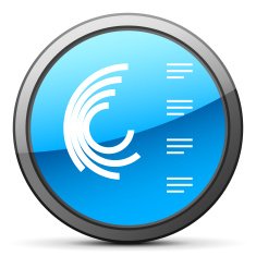 Radial Bar Chart icon on a round button N37