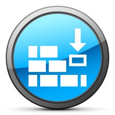 Wall icon on a round button N37