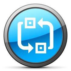 Conveyor icon on a round button N28