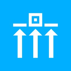 Logistics icon on a blue background N6