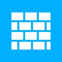 Wall icon on a blue background N5