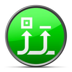 Conveyor icon on a round button N29