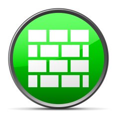 Wall icon on a round button N38