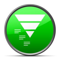 Pyramid icon on a round button N23