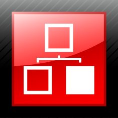 Organization Chart icon on a square button N13