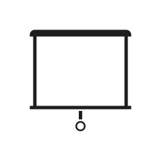 Projector Screen icon on a white background N25