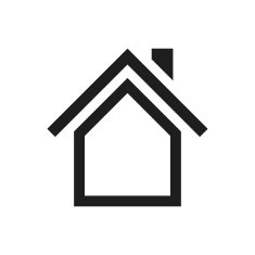 Home icon on a white background N22