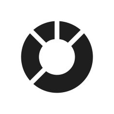 Donut Chart icon on a white background N42